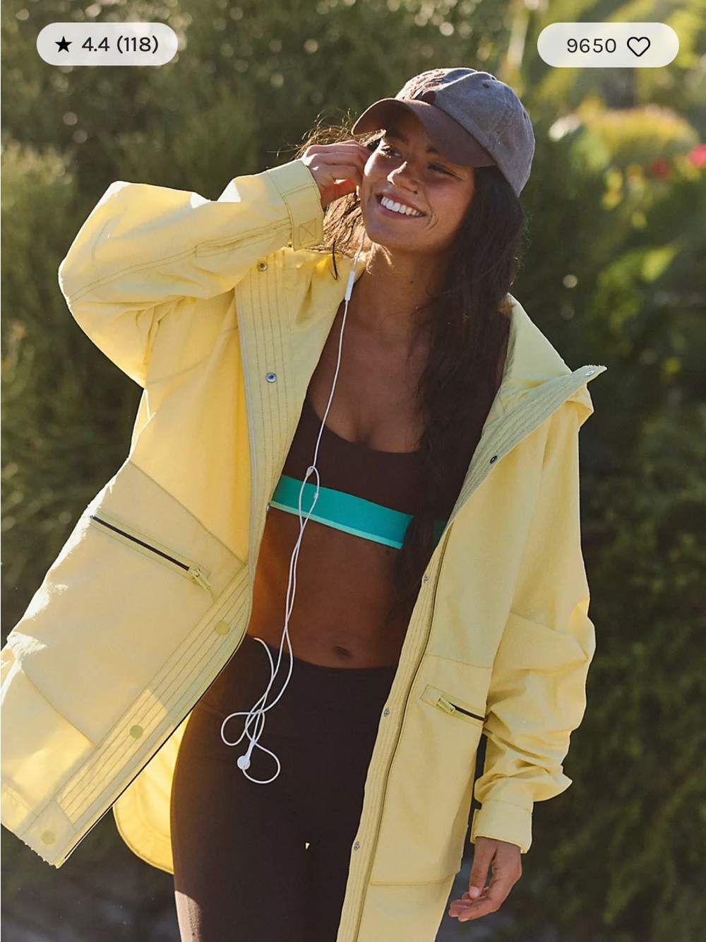 FP Movement singing in the rain jacket. Butter yellow color that’s packable! - Picture 2 of 6